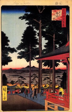 歌川広重 Utagawa Hiroshige Werke - Der Inari Schrein in oji Utagawa Hiroshige Ukiyoe